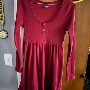 Red Long Sleeve Dress